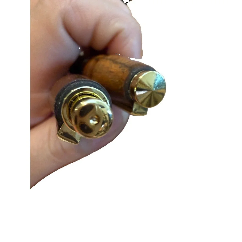Handmade Bocote Wood Pen & Mechanical Pencil Set Gold Trim Fits Cross Refill